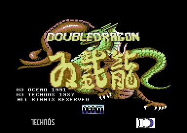Double Dragon title screen for Commodore 64